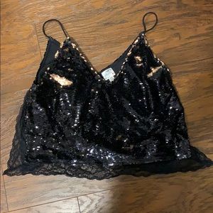 Free people sequin tank top
